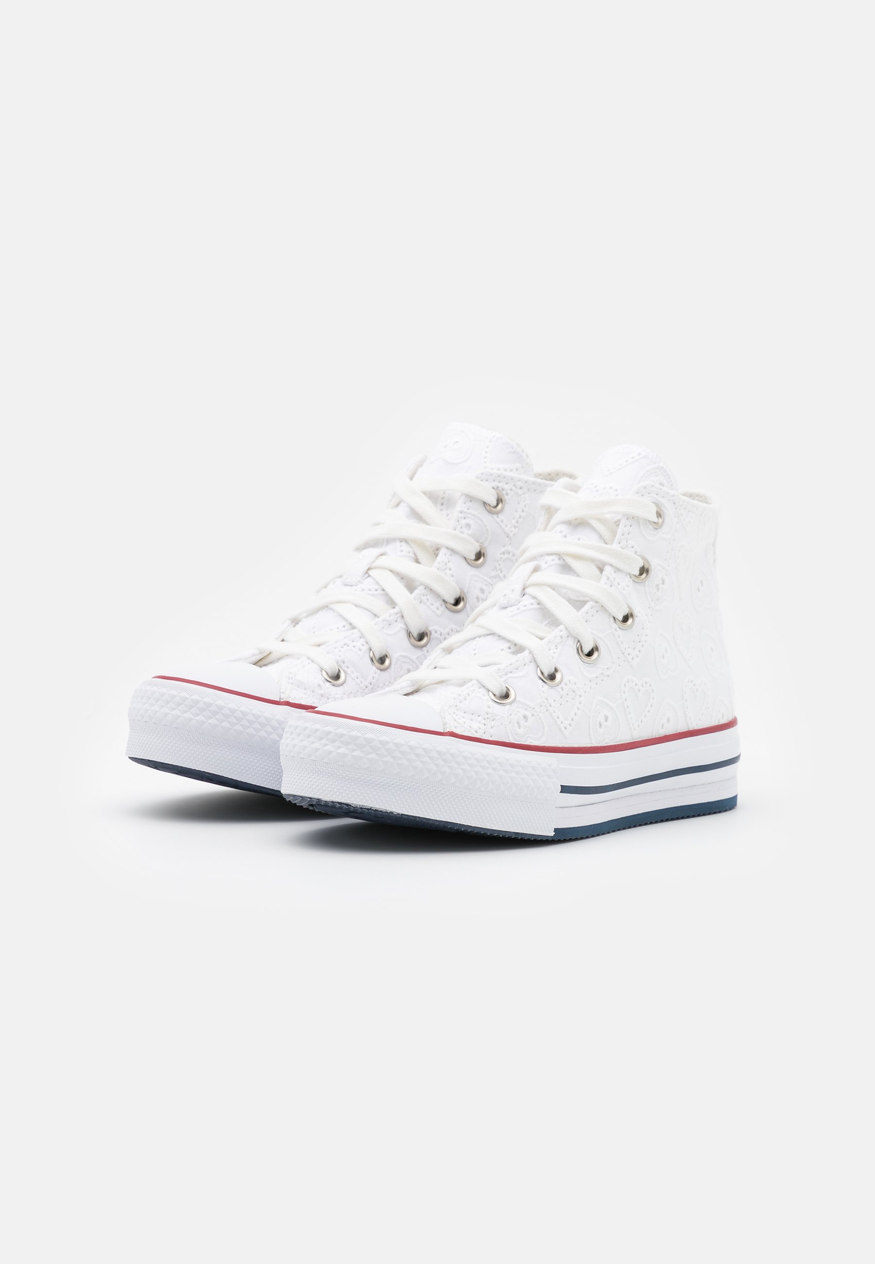 Converse CHUCK TAYLOR ALL STAR EVA LIFT - Sneakers hoog -  white/garnet/midnight navy/wit - Zalando.nl