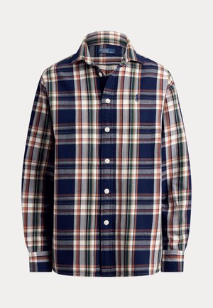Polo Ralph Lauren, RELAXED FIT PLAID COTTON SHIRT - Hemdbluse - navy/orange
