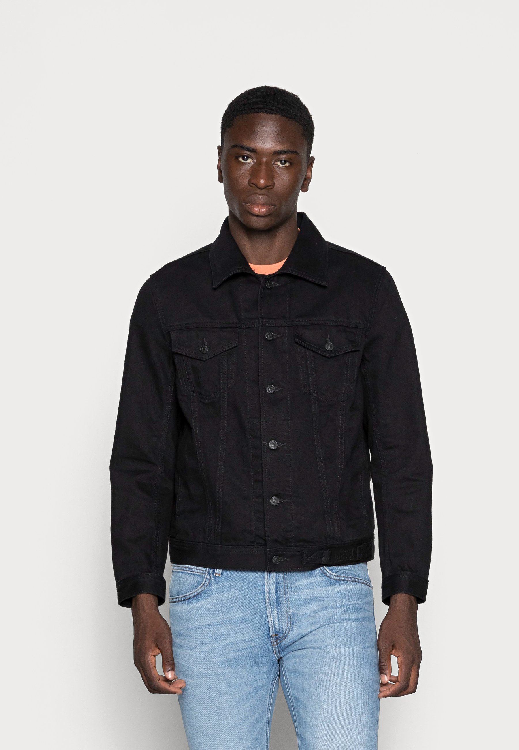 Diesel NHILL - Denim jacket - black 