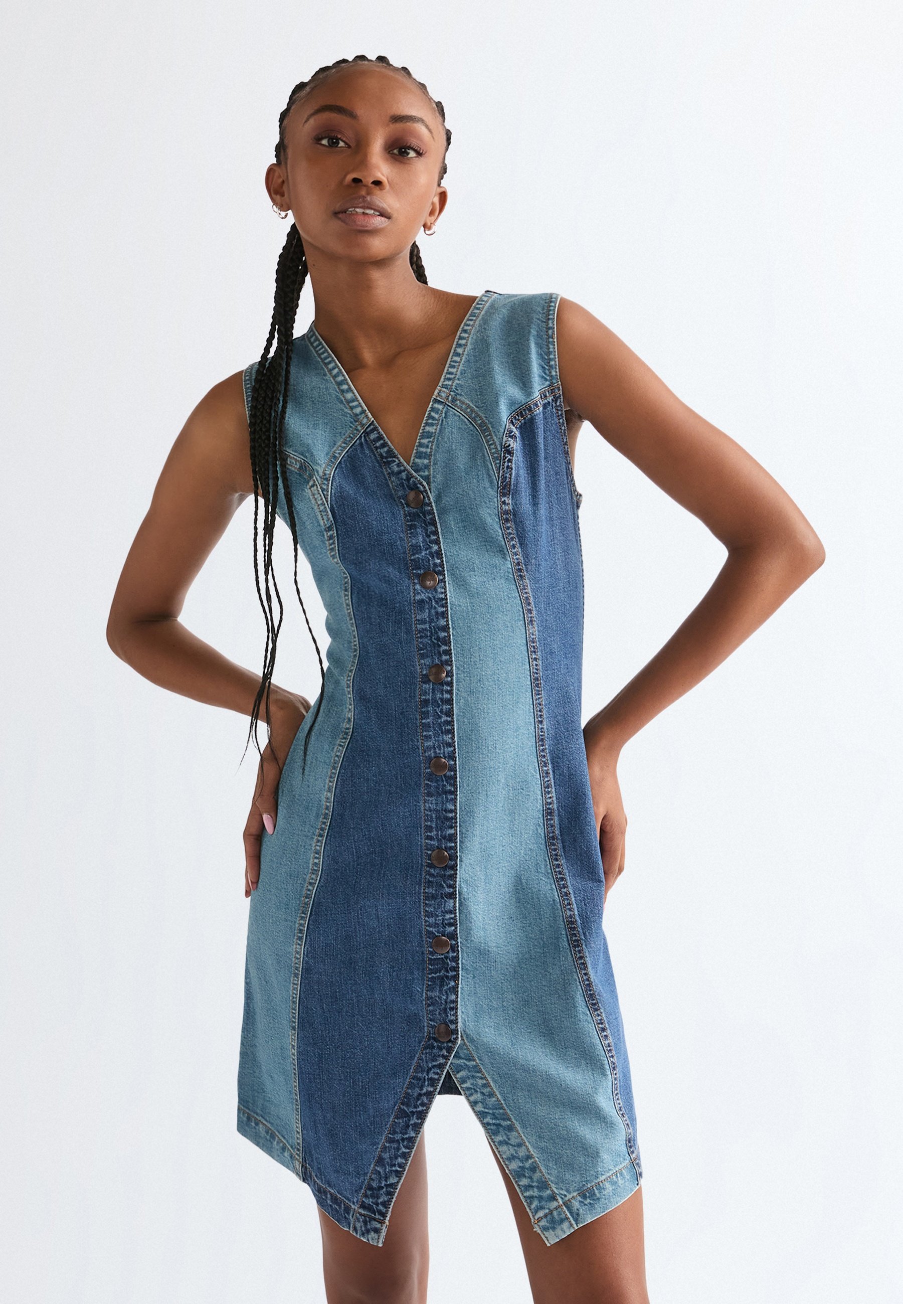 denim dress with vest Ann Denim Dress main image 0