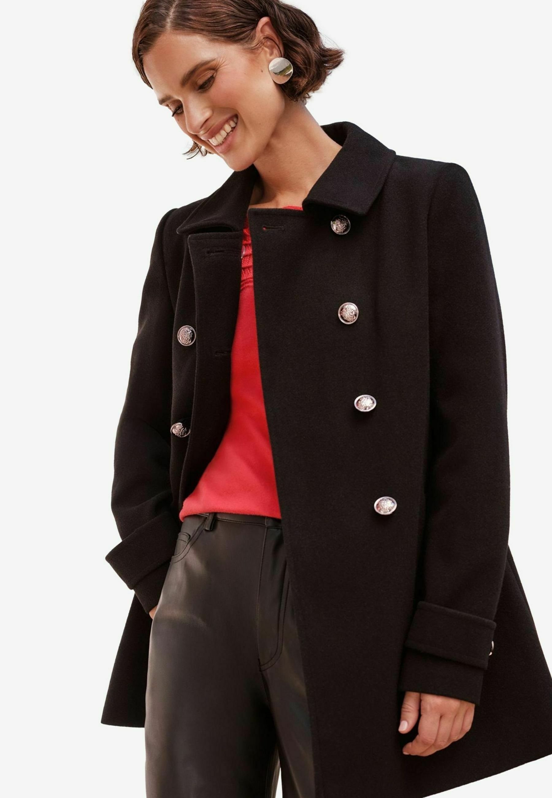 Military Mantel Marine Look Damen Trenchcoat Wollmantel Camouflage