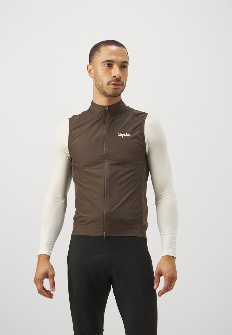 Rapha MENS CORE GILET - Vest - deep coffee/white