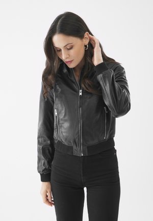 MAURA CROPPED DOUBLE ZIP  - Blouson Bomber - schwarz
