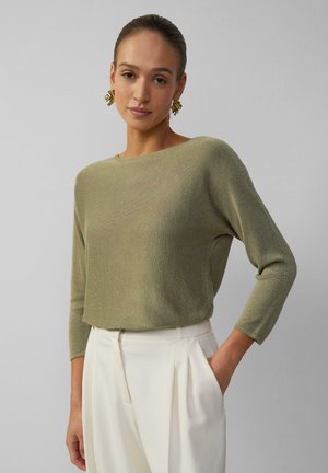 MIT GLITZERGARN UND FLEDERMAUSÄRMELN - Jumper - olivgrün