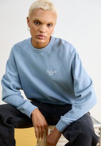 Carhartt WIP SIGNATURE - Sweatshirt - dusty ice/white
