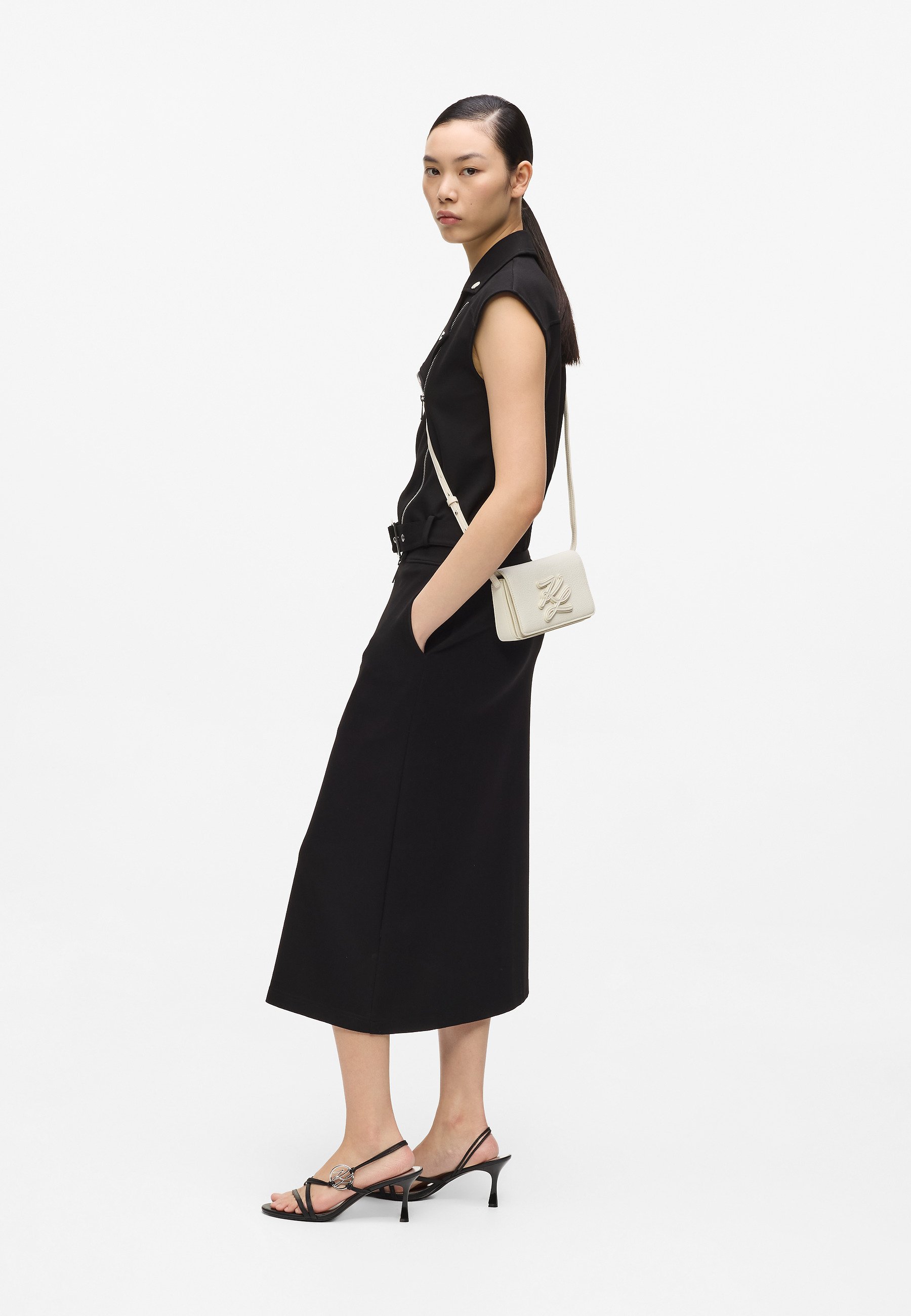 小物 0220&0502 KARL LAGERFELD MINI K/AUTOGRAPH FLAP - Geantă crossbody - off