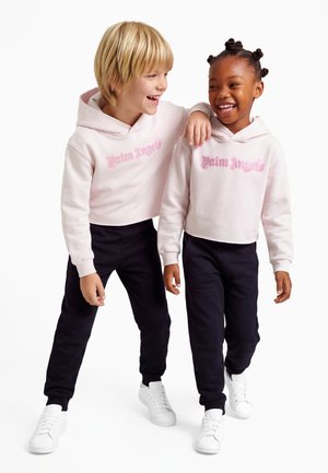 Palm Angels, SHINY STUDS CROP HOODIE GIRL UNISEX - Суитшърт с качулка - rosa/pink