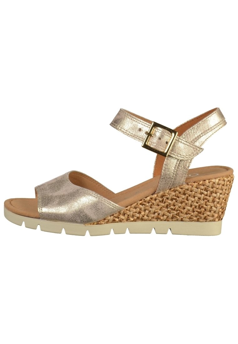 Gabor Sandali con zeppa - silver-coloured