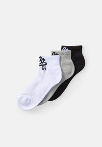 ANKLE 3 PACK - Chaussettes - white/grey/black