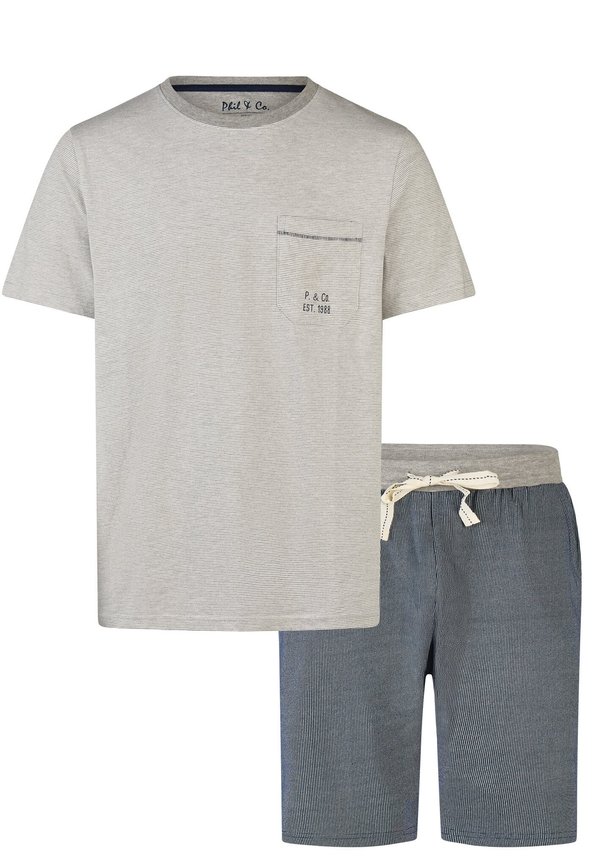 SHORT SET - Pyjama - grau marine