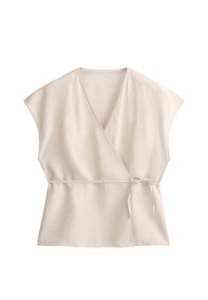 OYSHO, WRAP TIE SHIRT - Blouse - stone