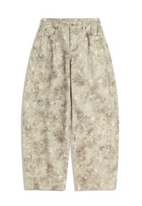 PRINTED BARREL - Traperice opuštenog kroja - brown