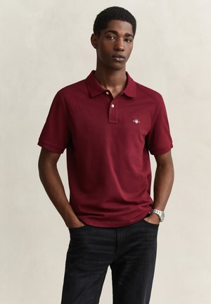 GANT, REGULAR FIT SHIELD PIQUÉ POLOSHIRT - Poloshirt - deep grape wine