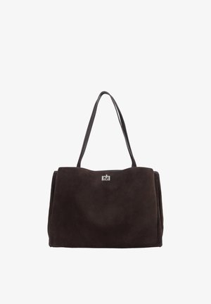 ESTRO, DUŻA CIEMNOBRĄZOWA SHOPPERKA DAMSKA ESTRO ER00119797 - Handtasche - dark brown