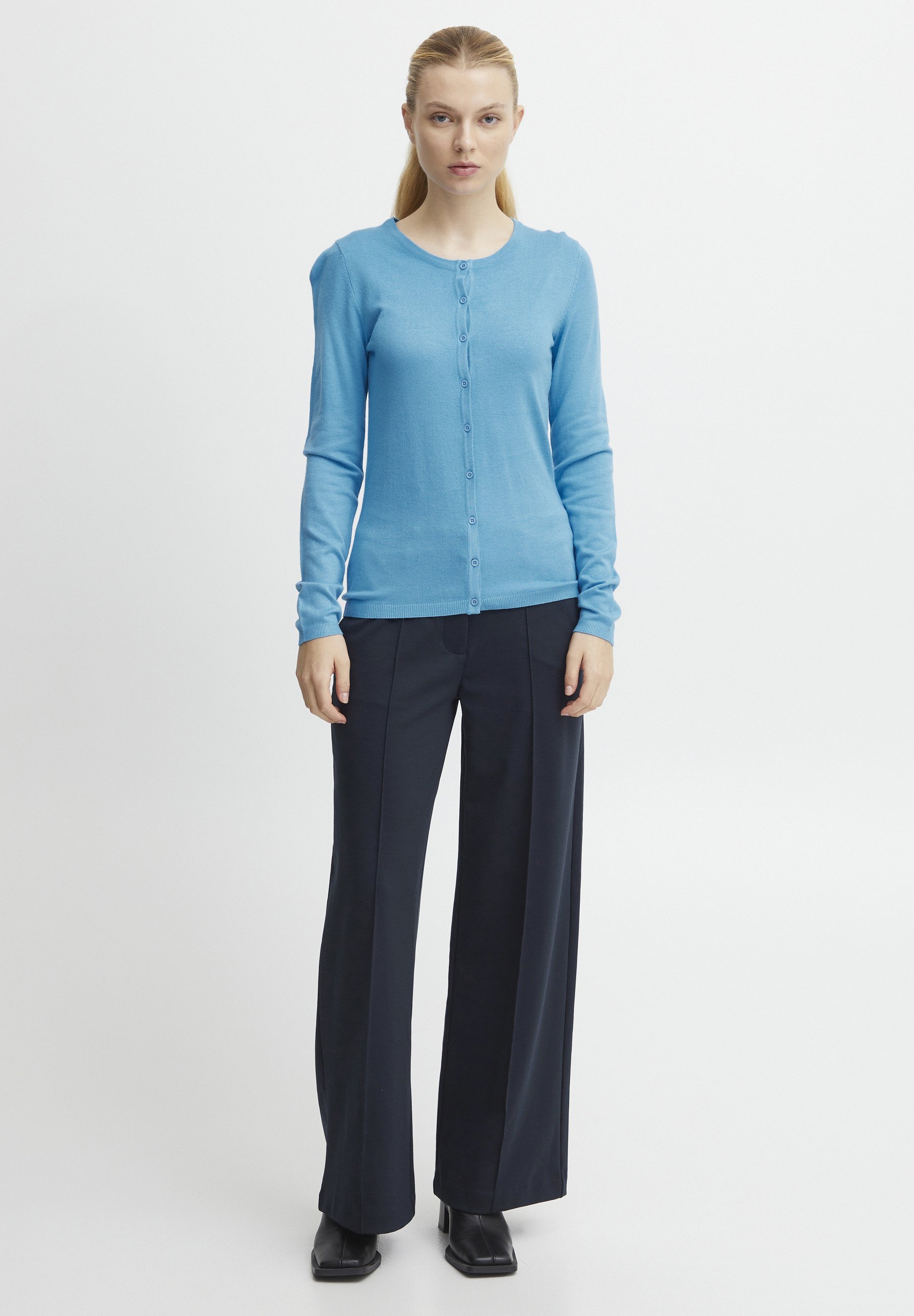 売れ筋商品|||イチ ニット&セーター レディース アウター IHMAFA - Cardigan - blithe ICHI IHMAFA - Cardigan - blithe/blue - Zalando
