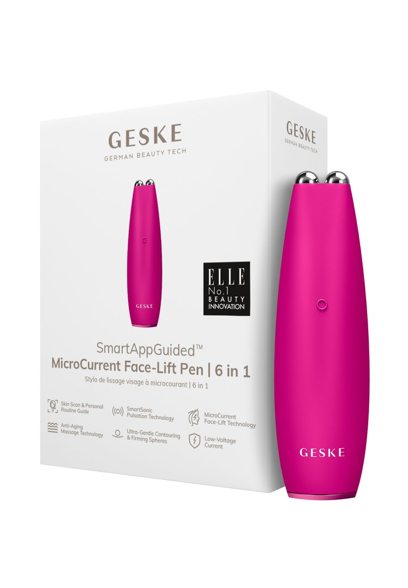 GESKE - MICROCURRENT FACE-LIFT PEN | 6 IN 1 - Hudplejeredskab - magenta, Forstør