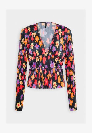 ONLY, ONLCLAUDIA V NECK - Bluză - black