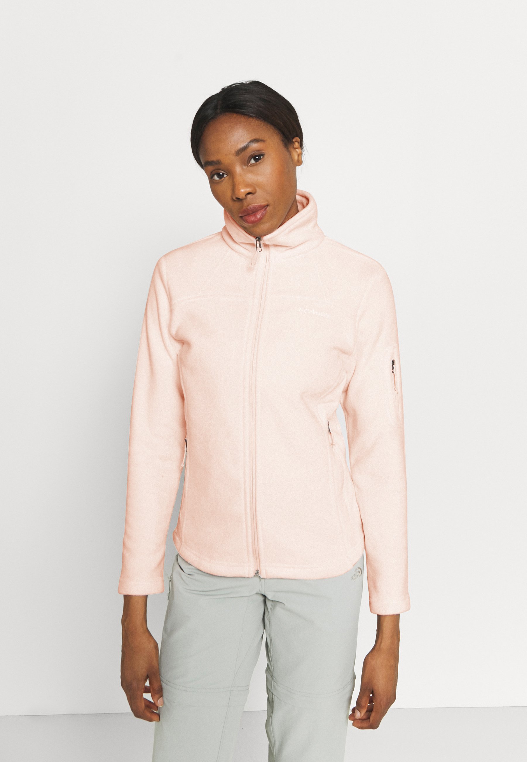 peach fleece jacket