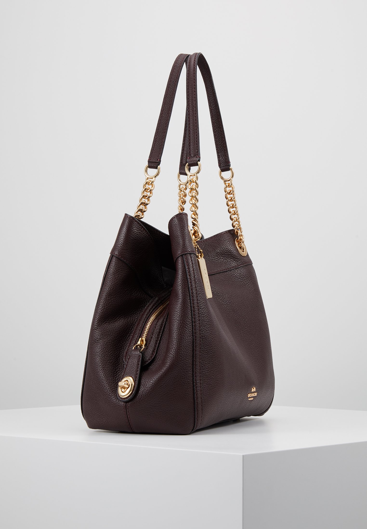 Coach POLISHED TURNLOCK EDIE Håndveske oxblood Zalando.no Coach POLISHED TURNLOCK EDIE Håndveske dark navy