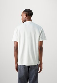 Tommy Jeans CREST FLAG TEE - Nyomott mintás póló - ancient white