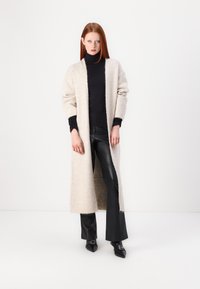 Gina Tricot LONG CARDIGAN - Cardigan - oat melange