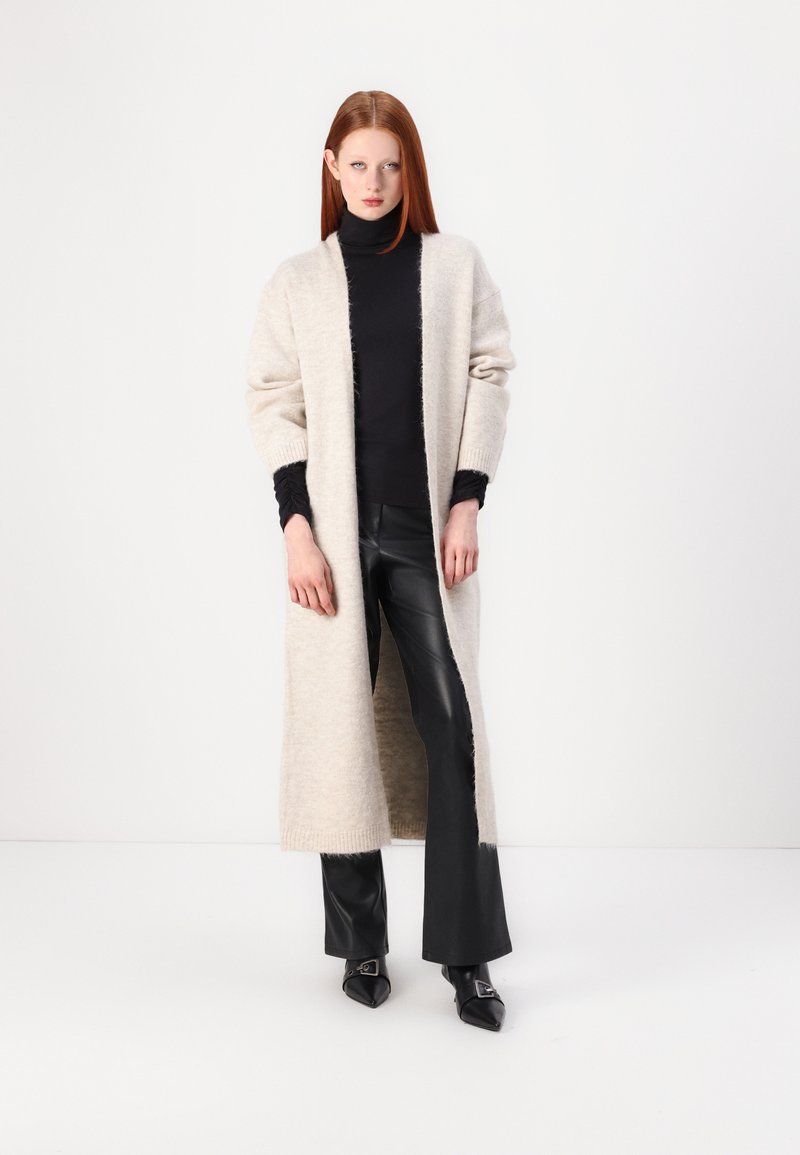 Gina Tricot LONG CARDIGAN - Cardigan - oat melange
