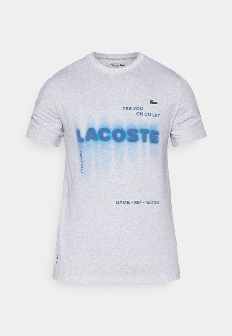 Lacoste Sport T-shirt print lichtgrijs