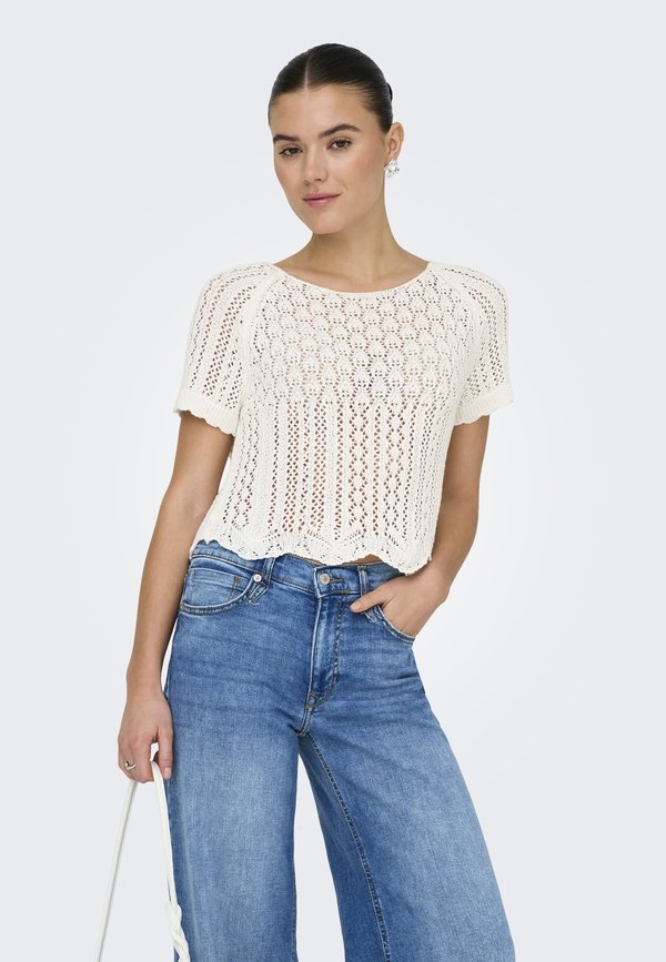 ONLNOLA LIFE PULLOVER - Basic T-shirt - cloud dancer