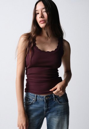 THE SET, 3 PACK  - Top - burgundy pink cream