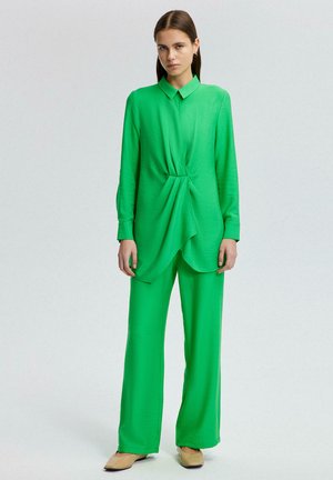 SHIRT COLLAR TROUSER SET - Blus - green