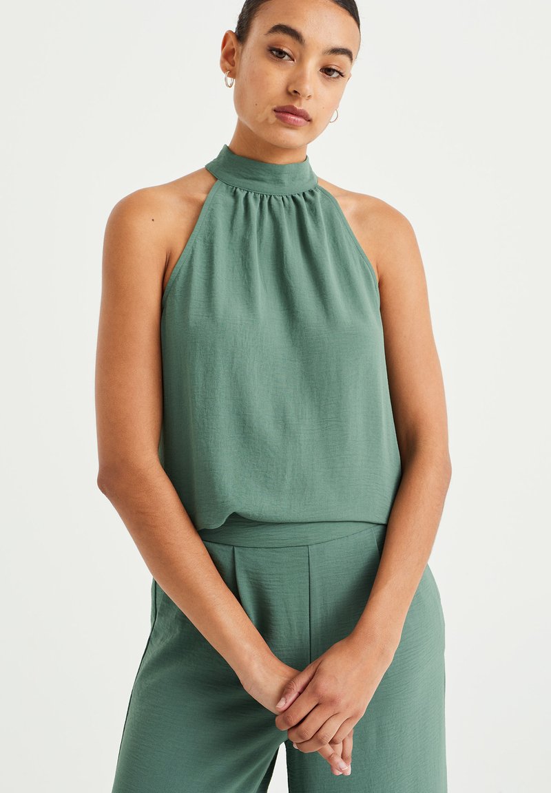 WE Fashion HALTER Blouse green/olijfgroen gemêleerd Zalando.be