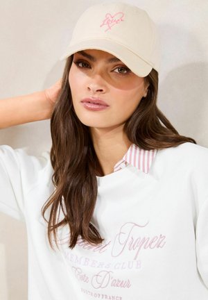 Cap - cream and pink