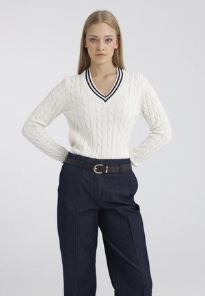 Felix Hardy, V-NECK PULLOVER - Pullover - off-white