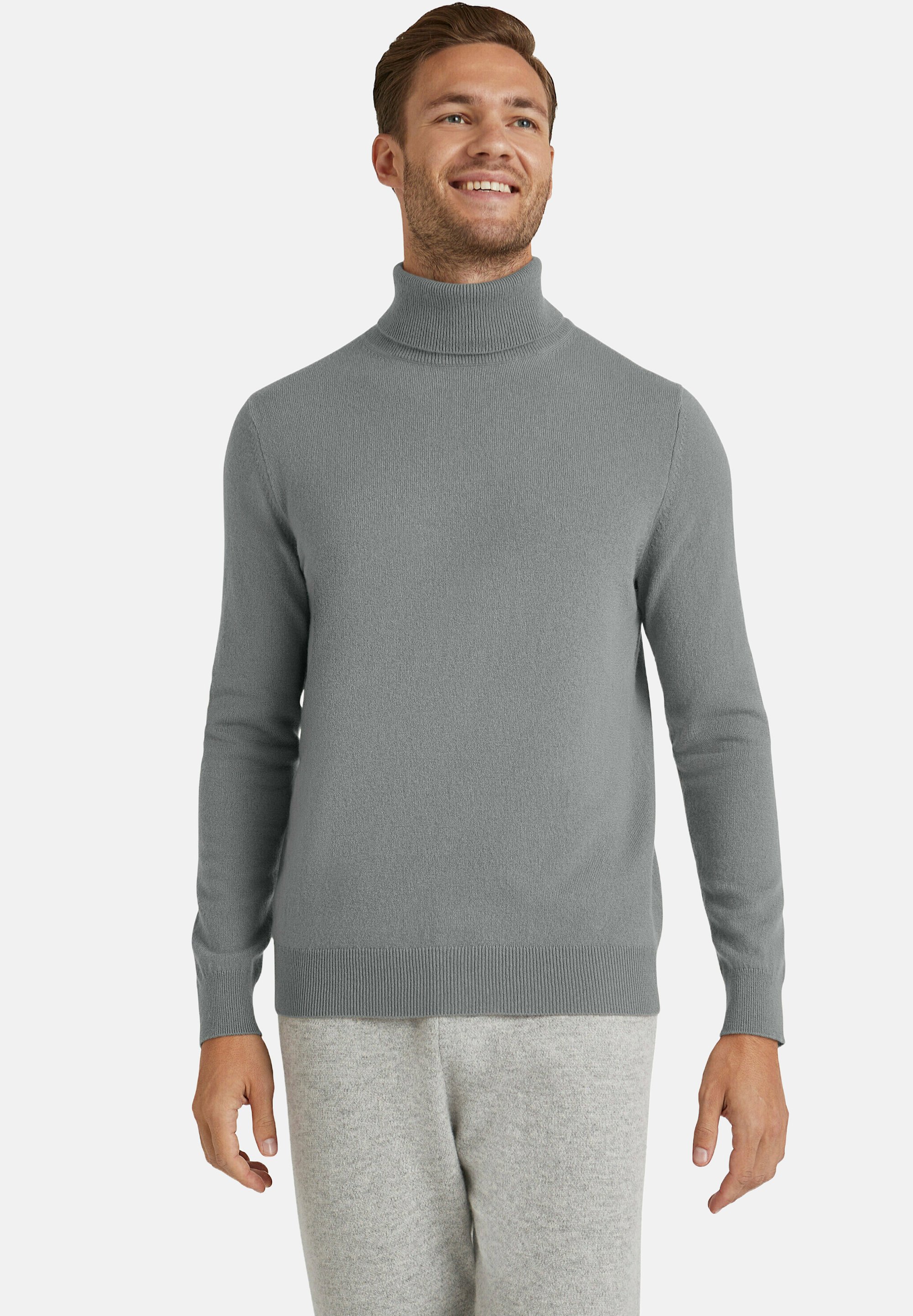 FALKE LUXURY CLASSIC ROLLNECK - Jumper - light greymel/mottled 