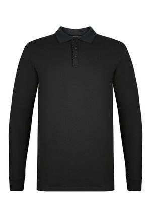 SIKSILK, LS BUTTON - Poloshirt - black