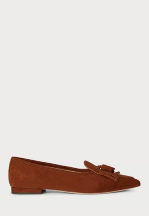 LONDYN SHEEP-SUEDE KILTIE BALLET FLAT
 - Ballerinasko - lauren tan