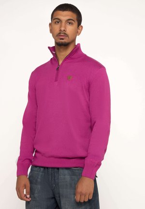 COL CAMIONNEUR CASUAL MOUNTAIN - Pullover - framboise chiné