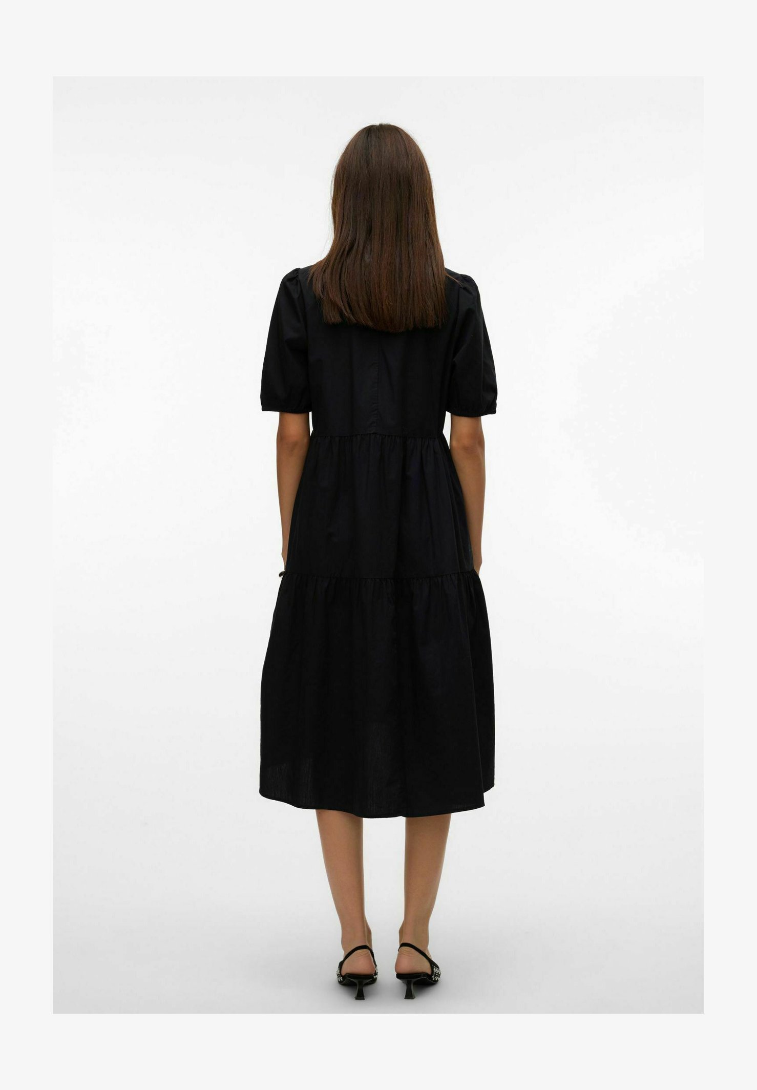 VERO MODA Vmmenny SL Smock Calf Dress - Abito Lungo Donna Senza Maniche, Scollo Trapezoidale
