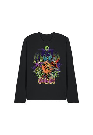 Cotton Soul, SCOOBY-DOO AND SHAGGY CHASED BY MONSTERS - Long sleeved top - black