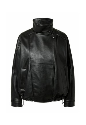 Pieces, JACKET PCBRITNEY COATED AVIATOR - Veste en similicuir - black