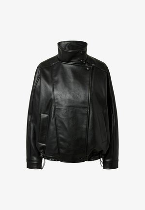 Pieces, JACKET PCBRITNEY COATED AVIATOR - Veste en similicuir - black