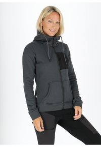 Swedemount TRONDHEIM STRETCH FULL ZIP - Felpa con zip - black melange
