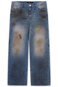 CUTLINE UNISEX - Loose-jeans - blue dirt washed
