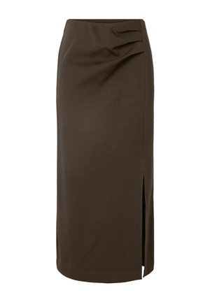 YAS, MAXI SKIRT YASPINA HW - Maxirok - chocolate brown