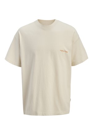 Jack & Jones, JORMAINE BACK TEE CREW NECK - Trükipildiga T-särk - antique white