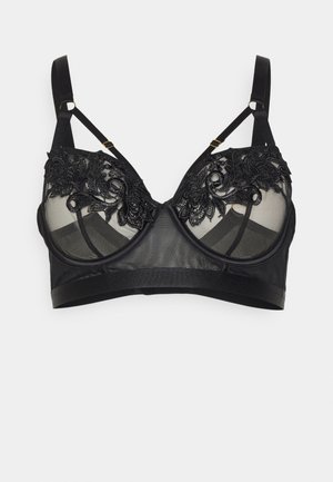 Playful Promises, PLAYFUL PROMISES GUIPURE PLACEMENT BRA - Sujetador con aros - black