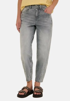 Street One Studio, HIGH WAIST BARREL LEG JEANS IM LOOSE FIT - Jeans fuselé - light grey washed