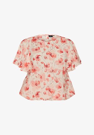 Zizzi, BLUSE MIT BALLONFORM UND FLÜGELÄRMELN - Bluse - orange