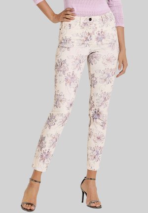 SCHLANKE MIT UNIKAT PRINT - Jeggings - off-white   multicolor