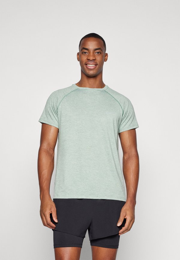 TRAINING MEN - Sports T-shirt - light faded moss melange